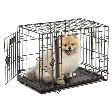 IvoQ Hondenbench S – Zwart – 60×43×49.5 cm, Dieren en Toebehoren, Hondenbenches, Verzenden, Nieuw