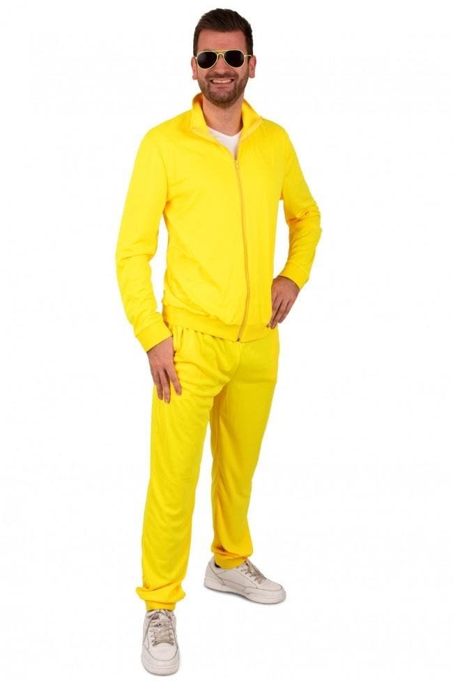 Trainingspak Neon geel heren, Kleding | Heren, Carnavalskleding en Feestkleding, Nieuw, Ophalen of Verzenden