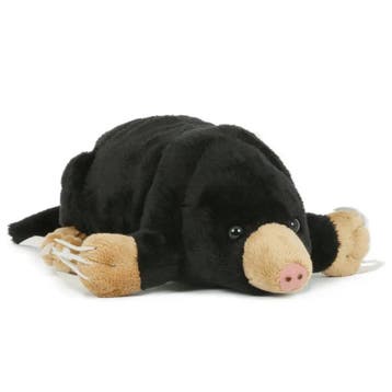 Semo mol knuffel - zwart - 23 cm - pluche - liggend, Verzenden, Nieuw