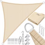 Schaduwdoek - Zonnezeil - Driehoek - 2,5x2,5x3,5 m - Creme -, Verzenden, Zo goed als nieuw