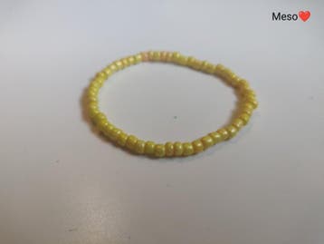 Gele armband glaskralen (Armbandjes glaskralen, Overig), Verzenden, Nieuw