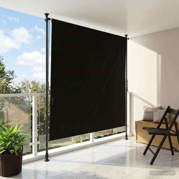 vidaXL Buiten Rolgordijn Zwart 120 x 270 cm, Verzenden, Nieuw