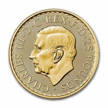 Gouden Britannia 1/4 oz 2023 (King Charles), Verzenden, Overige landen, Losse munt, Goud