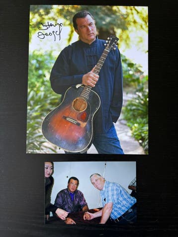 Steven Seagal - Handgesigneerde foto, Ophalen of Verzenden, Nieuw, Film, Foto of Kaart