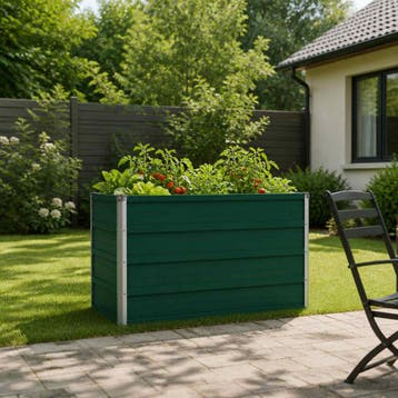 vidaXL Verhoogd Tuinbed Groen 100 x 40 x 55 cm koudgewalst, Verzenden, Minder dan 60 cm, Nieuw, Metaal