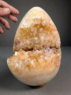 Grote agaat- en kwarts-ei Ei - Hoogte: 22 cm - Breedte: 15