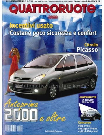 2000 QUATTRORUOTE MAGAZINE 531 ITALIAANS, Nieuw, Author