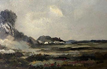 Antoon Markus (1870-1955) - Landschap Veluwse zoom, Antiek en Kunst