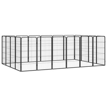 vidaXL Hondenkennel 20 panelen 50 x 100 cm gepoedercoat, Verzenden, Nieuw
