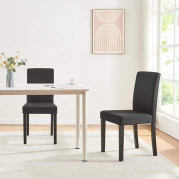 Eetkamerstoel set van 6 Hamburg eetkamerstoelen zwart [en.ca, Verzenden, Nieuw