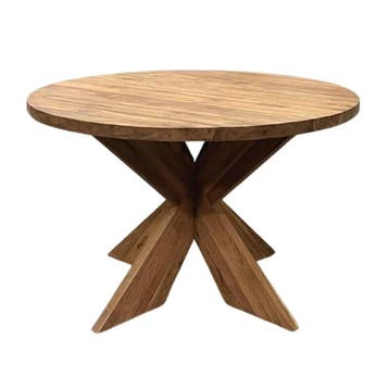 Stel uw ronde tafel samen -  120 cm Houten, Ophalen of Verzenden, Nieuw