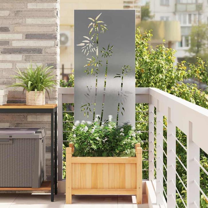 Decoratief Tuinscherm RVS - 66% Korting - Laatste Stuk!, Tuin en Terras, Tuinschermen, Gebruikt, Staal, 100 tot 150 cm, Minder dan 100 cm