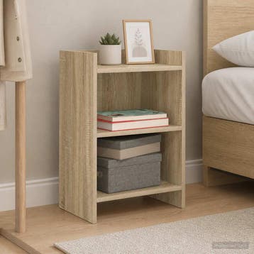 vidaXL Nachtkastjes Sonoma Eiken 40 x 30 x 60 cm Bewerkt, Minder dan 45 cm, Verzenden, Nieuw, 55 tot 70 cm