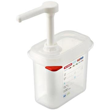 Sausdispenser | Kunststof | 1.5L | Transparant | 1/9 GN |, Verzenden, Nieuw in verpakking