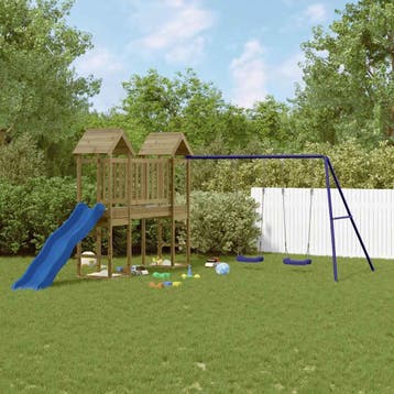 vidaXL Speelhuis geïmpregneerd grenenhout, Kinderen en Baby's, Verzenden, Nieuw