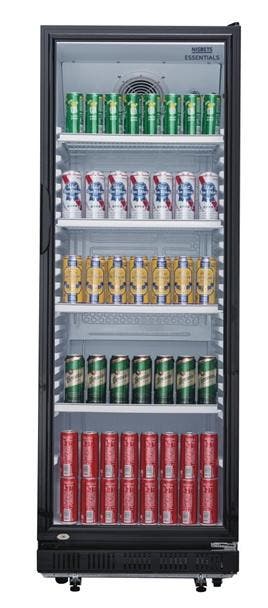 Vrijstaande displaykoeling | Zwart | 346L | 173,2(h)x62x6..., Verzenden, Nieuw in verpakking