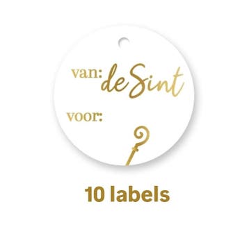 10x cadeaulabel van de sint voor - naamlabel - cadeau - s..., Ophalen of Verzenden, Nieuw