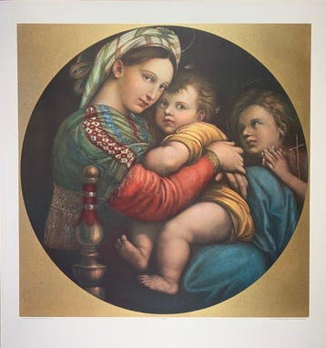 Raffael - Madonna della Sedia - Rare Antiquarian Collotype -