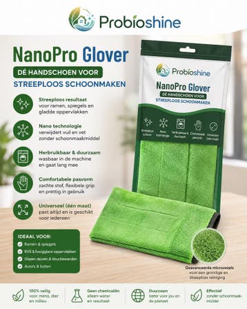 NanoPro Glover: dé handschoen voor streeploos schoonmaken, Ophalen of Verzenden, Schoonmaakmiddel