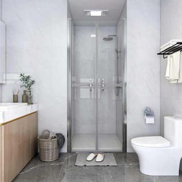vidaXL Douchedeur 76x190 cm ESG transparant, Verzenden, Nieuw