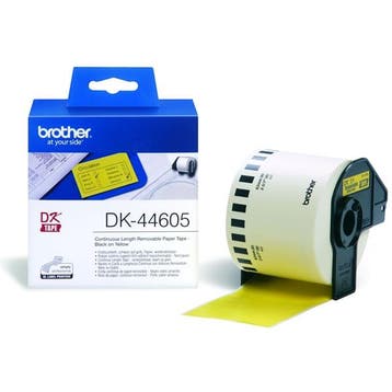 Brother DK-44605 verwijderbare papiertape geel (origineel), Verzenden, Nieuw, Brother