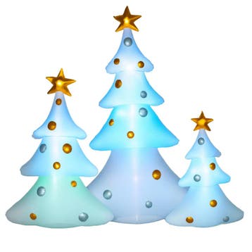 3er-Set Aufblasbare Weihnachtsbäume, Inkl. Gebläse, In- Und, Verzenden, Nieuw