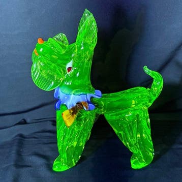 Figuur - Große Uranglas-Figur „Schottischer Terrier“, Antiek en Kunst, Antiek | Glas en Kristal