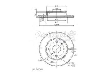 Ashuki Voor Remschijven 234mm Daihatsu Cuore, Ophalen of Verzenden, Nieuw, Daihatsu