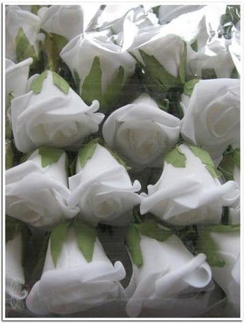 Foamroos Wit Spierwit 5 cm bulkverpakking 250 stuks, Ophalen of Verzenden, Nieuw