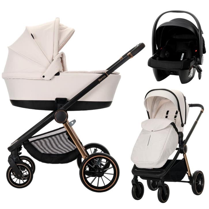Lorelli Bianca Beige Latte 3-in-1 Kinderwagen incl. i-Size, Kinderen en Baby's, Autostoeltjes, Nieuw, Verzenden