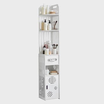 Stijlvolle Witte Hoek Badkamerkast met Verstelbare Planken e, Huis en Inrichting, Verzenden, Nieuw