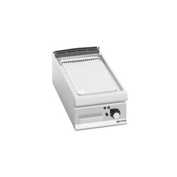 GGM Gastro | Elektrische bakplaat - 6,6kW - Geribbeld |, Verzenden, Nieuw in verpakking, Fornuis, Frituur en Grillen