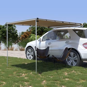 vidaXL Luifel voor camper en caravan 1,8x2,5x2,15 m beige, Verzenden, Nieuw, Tot en met 2