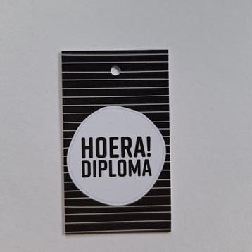 3x Cadeaulabel  Hoera Diploma (Per 3 stuks, Cadeaulabels), Ophalen of Verzenden, Nieuw