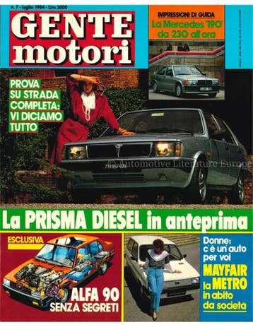 1984 GENTE MOTORI MAGAZINE 07 ITALIAANS, Nieuw, Author