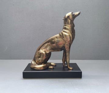 Beeldje - Ugo Cipriani alias Uriano - Lévrier Art-Déco -