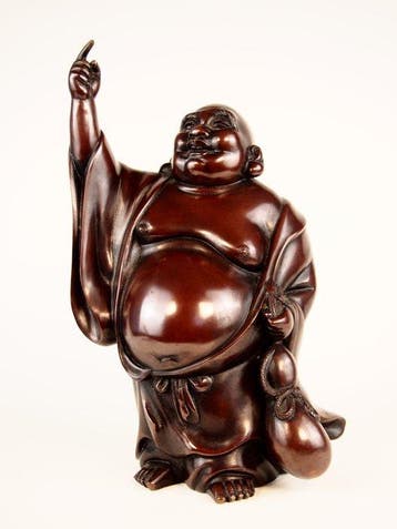 Hotei  Een van de Zeven Geluksgoden - Brons - Noboru  -