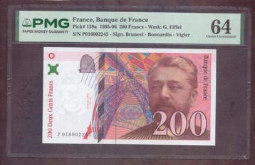 Frankrijk. - 200 Francs - 1996 - Pick 159a (Zonder