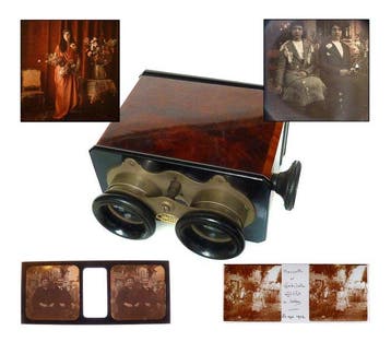 Verascope Richard stereoscope viewer - with stereo, Verzamelen