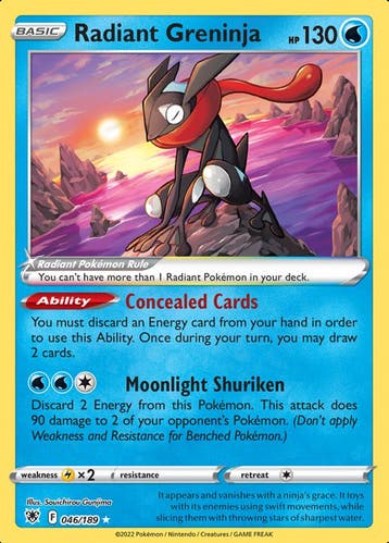 Radiant Greninja 046/189 Astral Radiance, Ophalen of Verzenden, Nieuw, Losse kaart, Foil