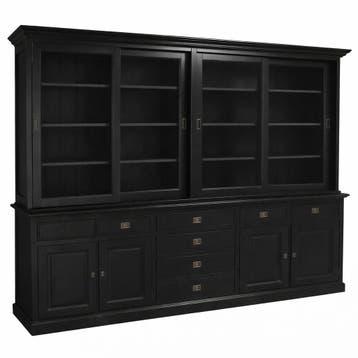 Buffetkast zwart - zwart  Aalsmeer 240cm, Ophalen of Verzenden, Nieuw