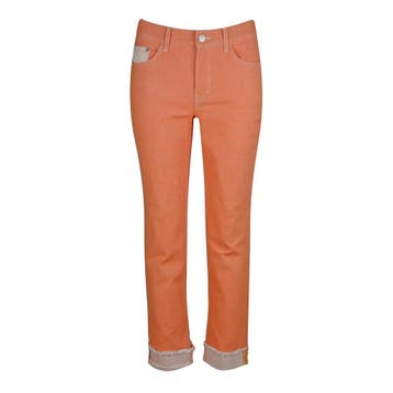 MAC • oranje Melanie turn up jeans • 36, MAC, Verzenden, Nieuw