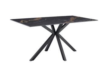 Eettafel GALAXIE 160cm met sterrenframe aurora oro keramiek, Huis en Inrichting, Tafels | Eettafels, Ophalen of Verzenden, Nieuw
