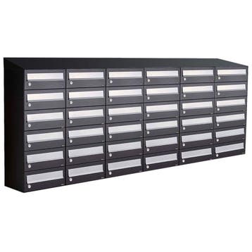 Brievenbusunit Hive set wand 6-breed, 6-hoog - zwart, Verzenden, Nieuw