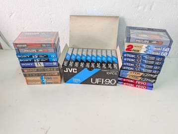TDK, Sony, Maxell, JVC, Philips, Basf - UF I 90 - SA 90 - FE, Nieuw