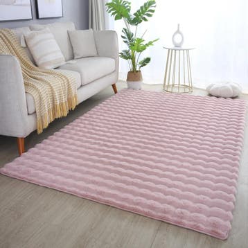 Hoogpolig Vloerkleed | Ambiance | Ribbels | Rosé | 80x250 cm, Verzenden, Nieuw