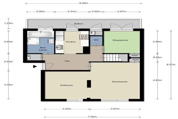 Appartement Semmelinkstraat in Nijmegen, Huizen en Kamers, Huizen te huur, Via bemiddelaar, Gelderland, Appartement
