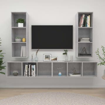 vidaXL | Wand TV Kast | Wandgemonteerd 4 pcs 37 x 37 x 107.5, Minder dan 50 cm, Verzenden, 100 tot 150 cm, Nieuw