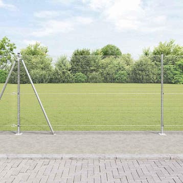 vidaXL gelast draadhek met betonnen voetstuk 50 x 1,2 m, Verzenden, Nieuw, IJzer