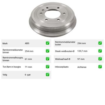 Remtrommel Achteras Opel Campo – AutopartsOnline.nl, Verzenden, Nieuw, Opel